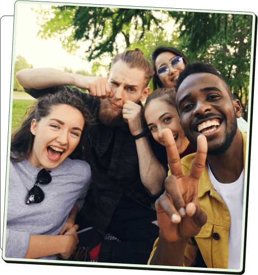 Group of friends taking a selfie